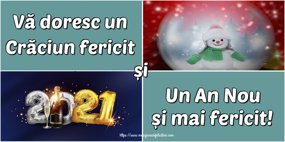 Vă doresc un Crăciun fericit și Un An Nou și mai fericit!