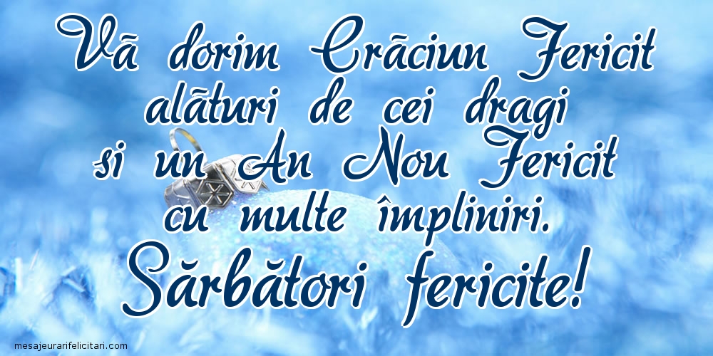 Sărbători fericite!