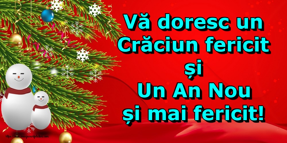 Vă doresc un Crăciun fericit și Un An Nou și mai fericit!