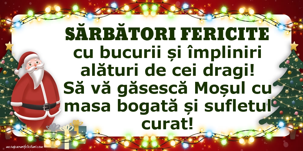 Să vă găsescă Moșul cu masa bogată și sufletul curat!