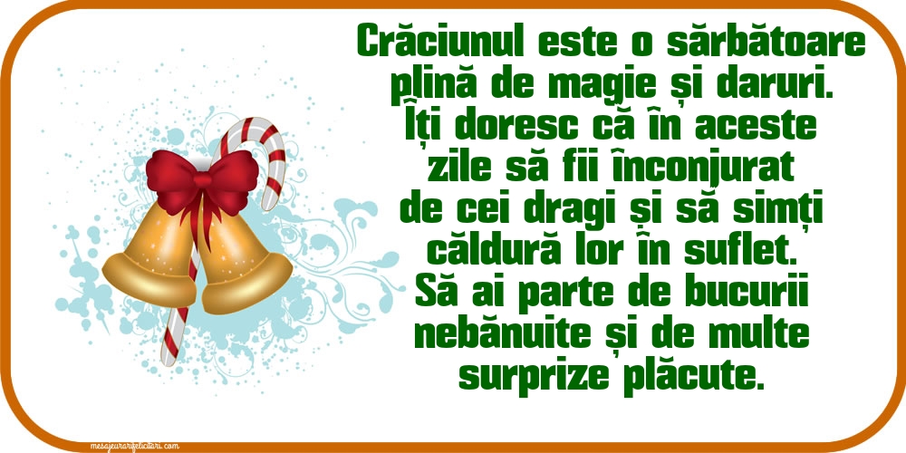 Felicitari de Craciun - Crăciunul este o sărbătoare plină de magie și daruri - mesajeurarifelicitari.com