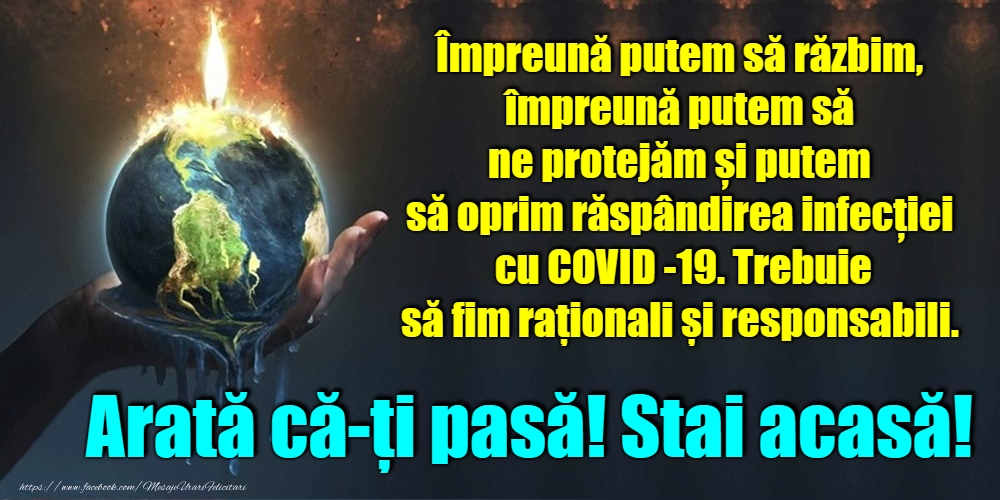 Arată că-ți pasă! Stai acasă!
