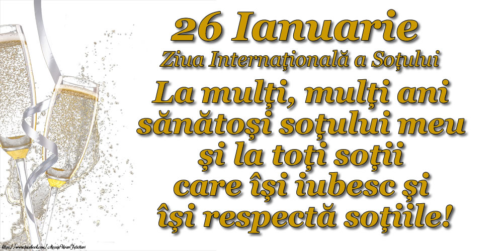 Felicitari Diverse - 26 ianuarie - Ziua Internațională a soțului - mesajeurarifelicitari.com