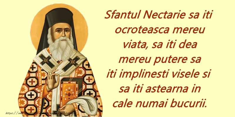 Felicitari Diverse - 9 noiembrie - Sfantul Ierarh Nectarie sa aiba grija de tine ! - mesajeurarifelicitari.com