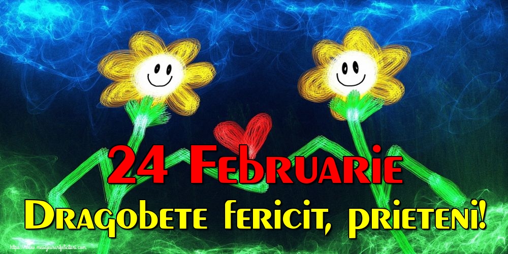 Felicitari de Dragobete - 24 Februarie Dragobete fericit, prieteni! - mesajeurarifelicitari.com