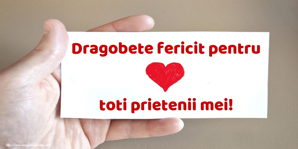 Felicitari de Dragobete - Dragobete fericit pentru toti prietenii mei! - mesajeurarifelicitari.com