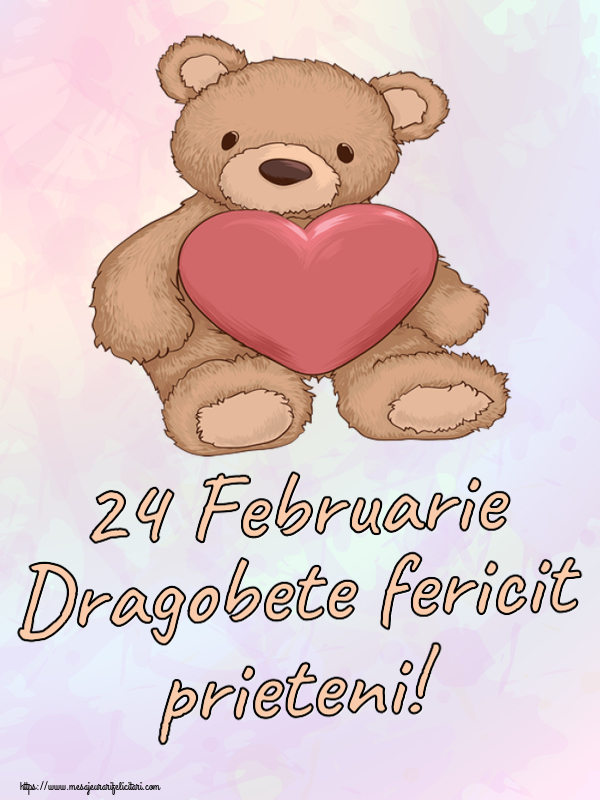 Dragobete 24 Februarie Dragobete fericit prieteni! ~ Teddy cu inimioara