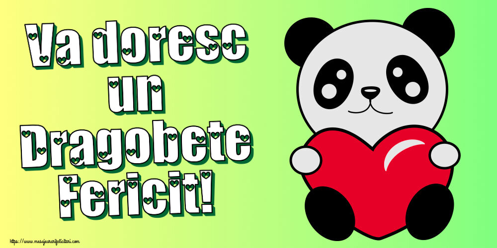 Dragobete Va doresc un Dragobete Fericit! ~ ursulet cu inimioara