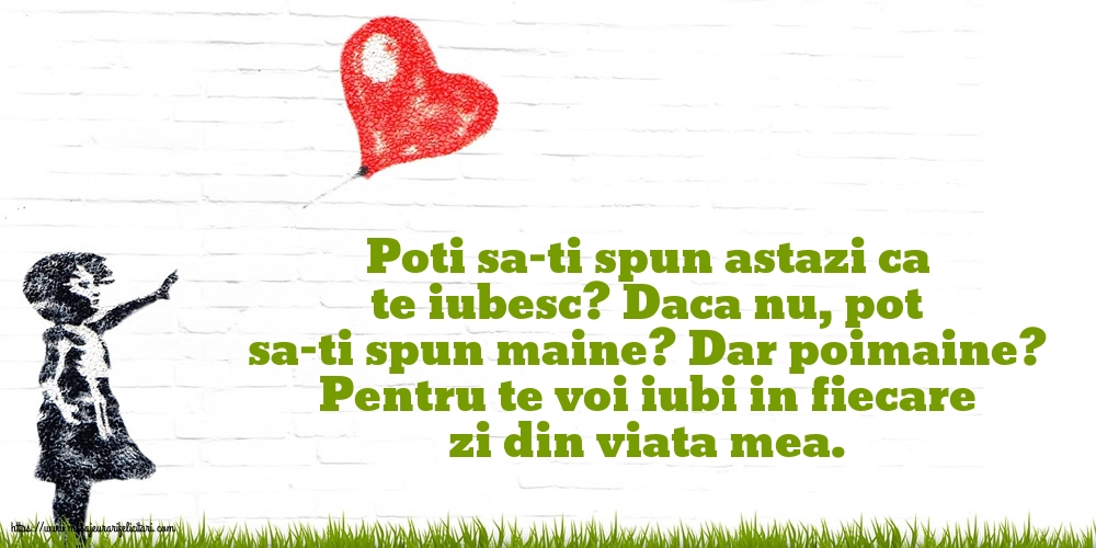 Poti sa-ti spun astazi ca te iubesc?