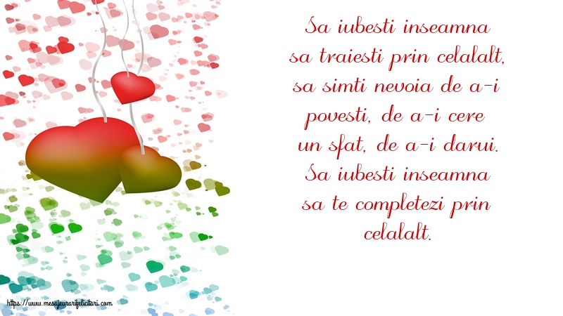 Sa iubesti inseamna...