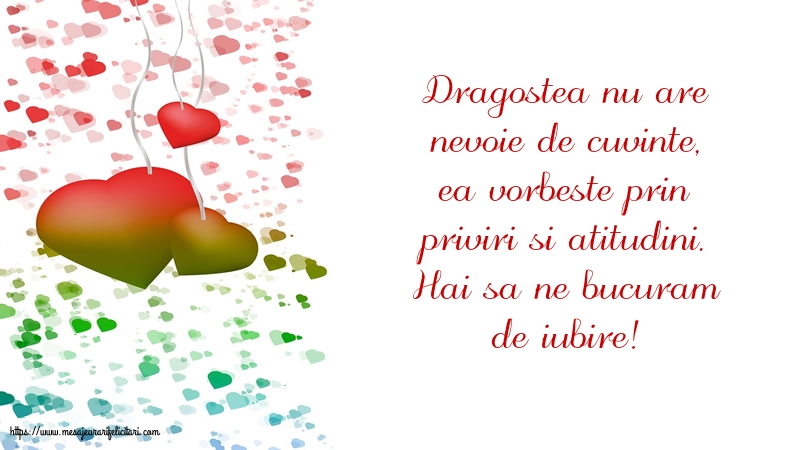 Hai sa ne bucuram de iubire!