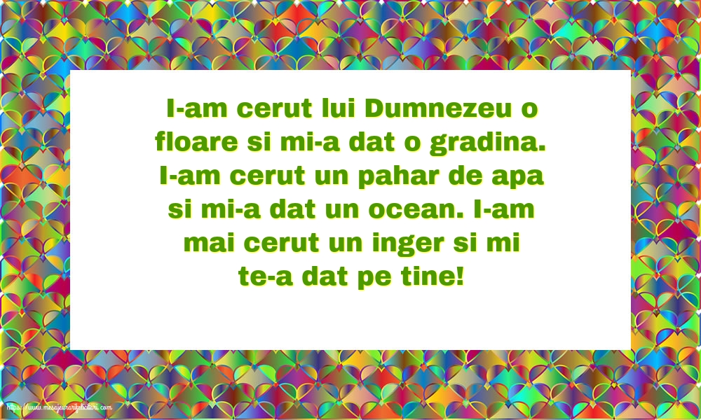 Dragoste I-am cerut lui Dumnezeu