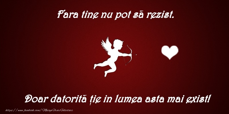 Felicitare cu mesaj de dragoste