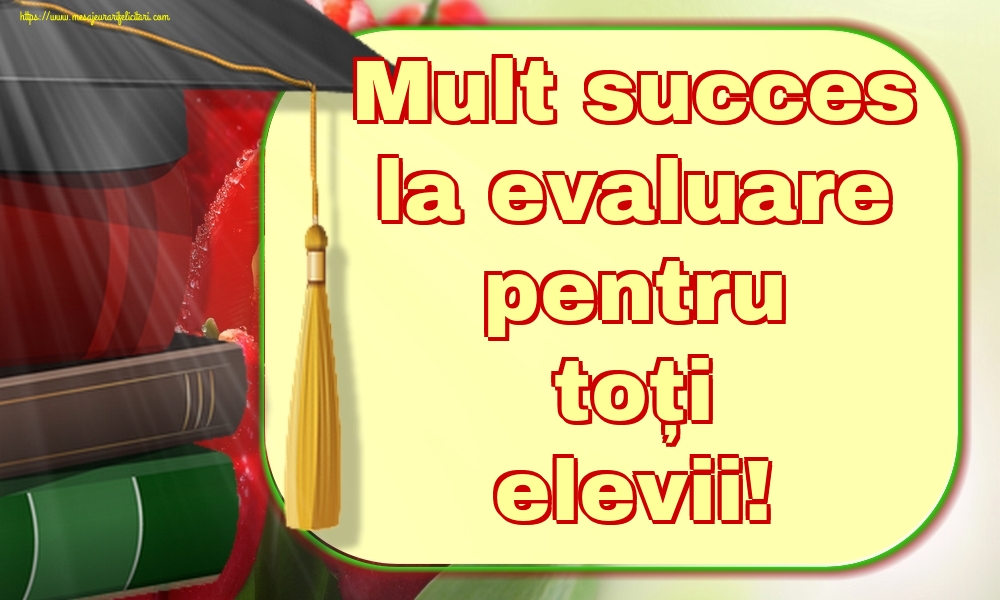 Mult succes la evaluare pentru toți elevii!