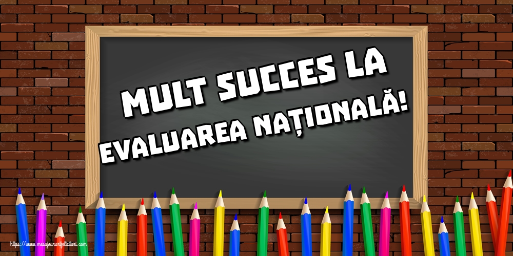 Mult succes la Evaluarea Națională!