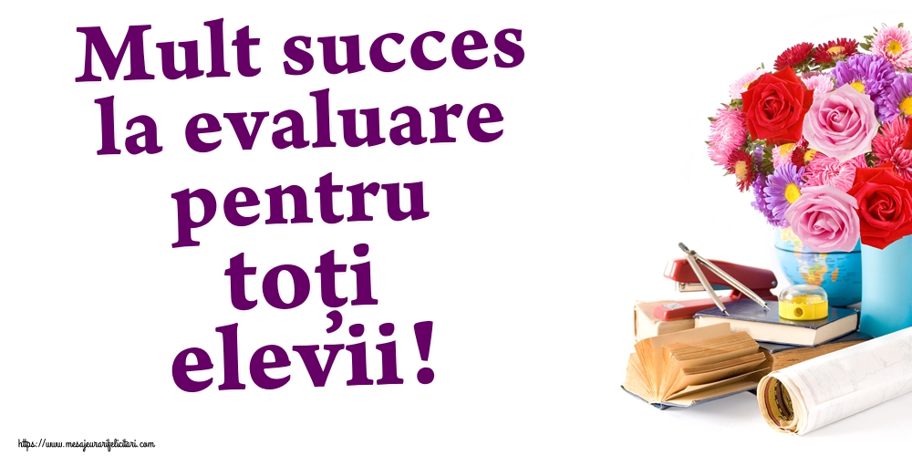 Mult succes la evaluare pentru toți elevii!