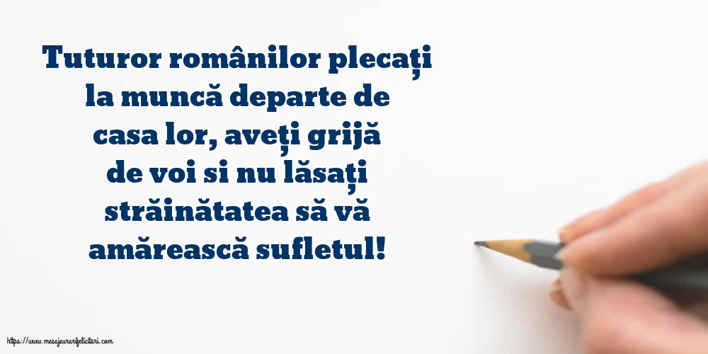 Familie Tuturor românilor plecați la muncă