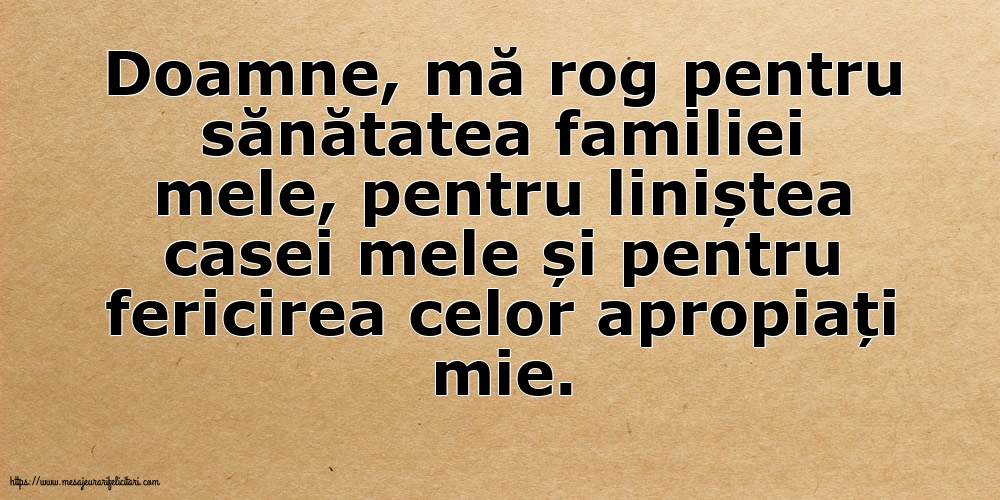 Familie Rugă pentru familie