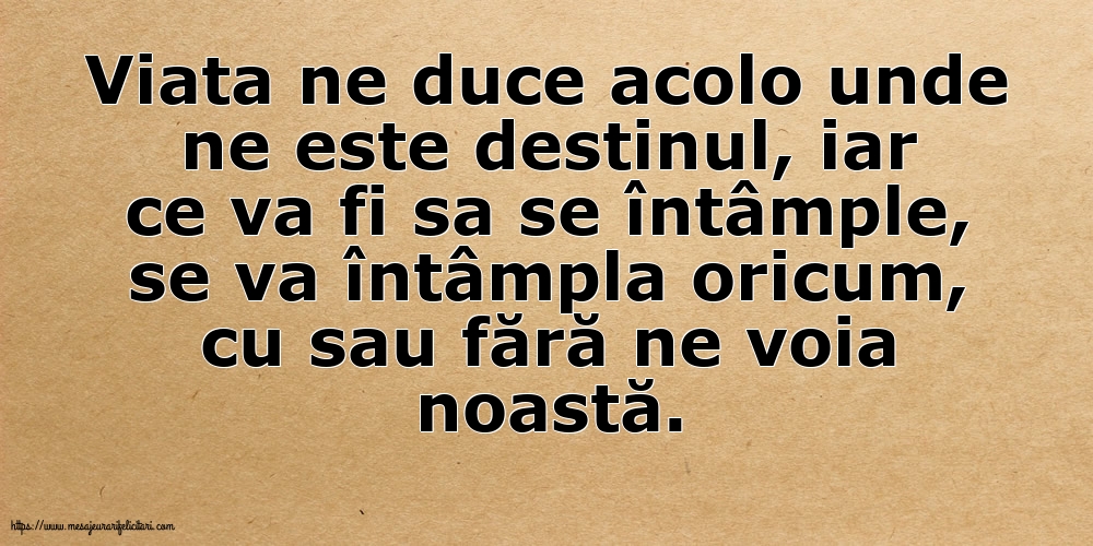 Familie Viata ne duce acolo unde ne este destinul