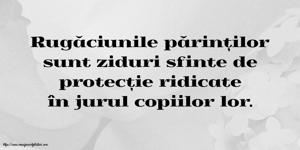 Familie Rugăciunile părinților sunt ziduri sfinte