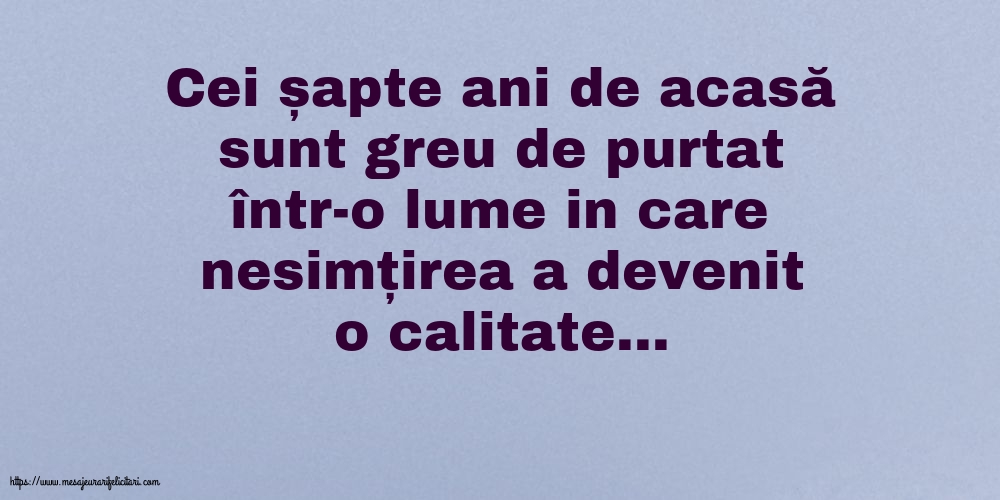 Familie Cei șapte ani de acasă