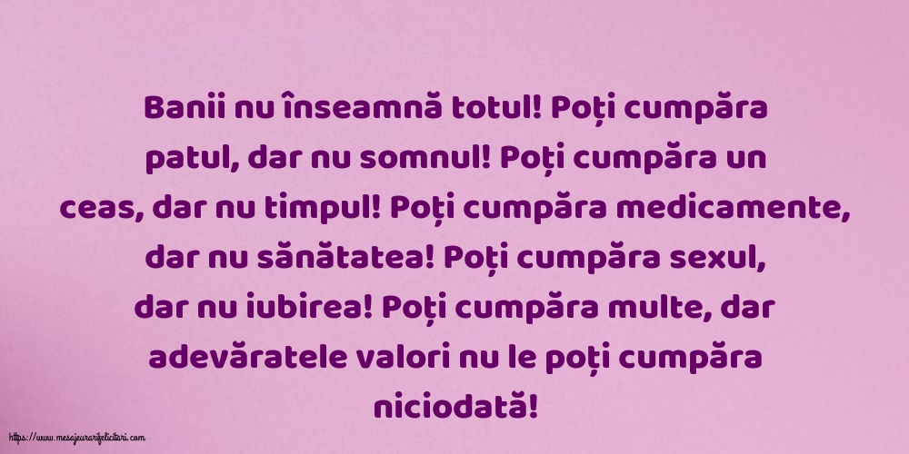 Familie Banii nu înseamnă totul!