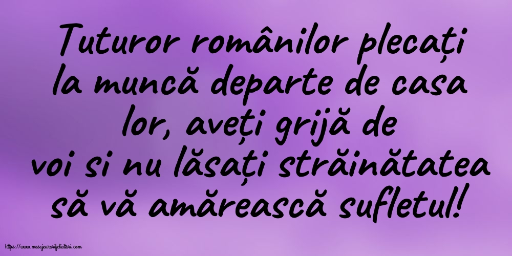 Familie Tuturor românilor plecați la muncă