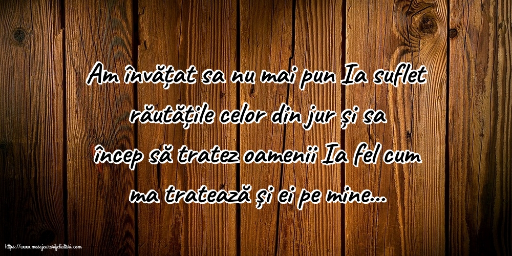 Familie Am învățat sa nu mai pun Ia suflet răutățile