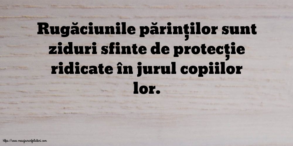 Familie Rugăciunile părinților sunt ziduri sfinte