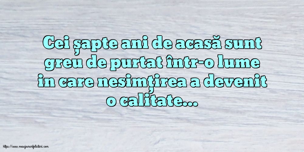 Familie Cei șapte ani de acasă