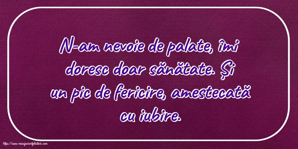 Familie N-am nevoie de palate