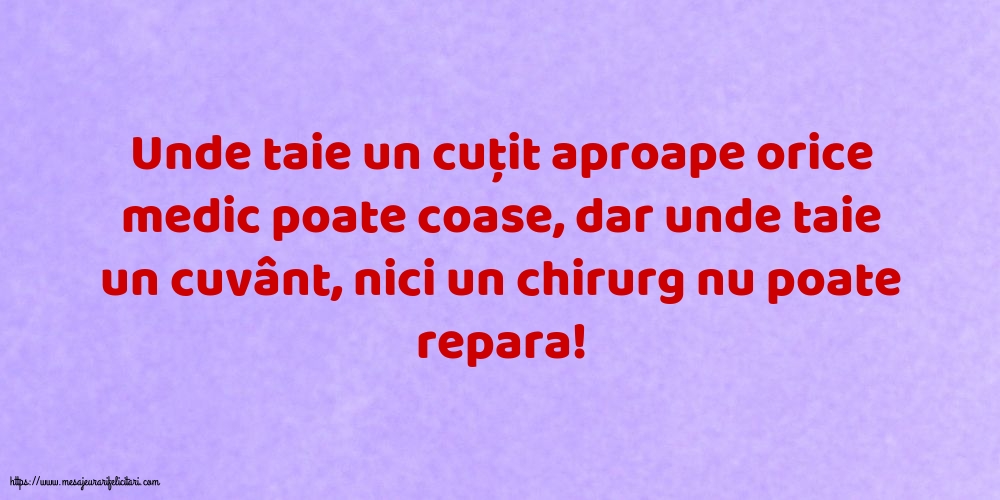 Familie Unde taie un cuțit aproape orice medic poate coase