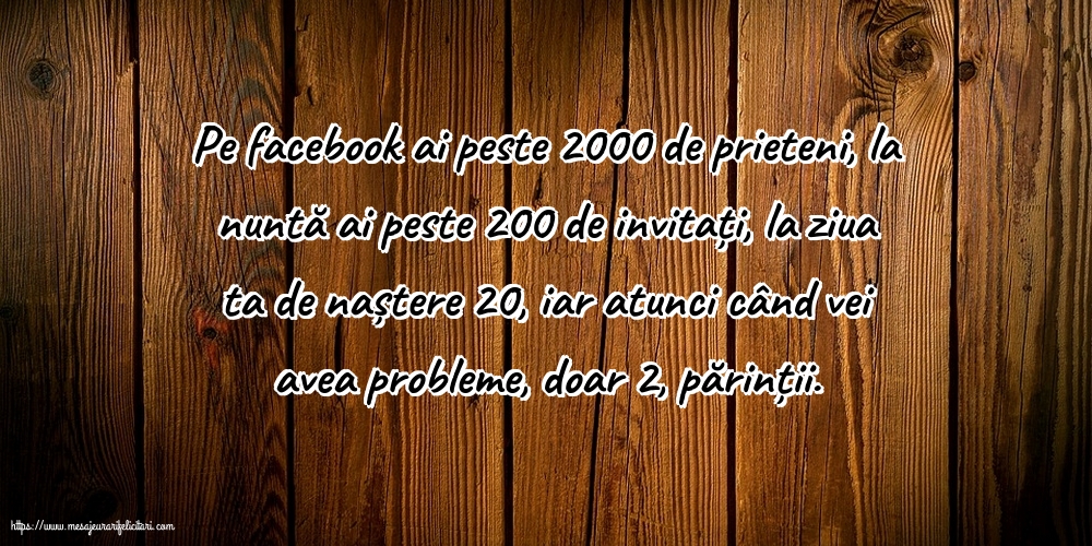 Familie Pe facebook ai peste 2000 de prieteni, la nuntă ai peste 200 de invitați...