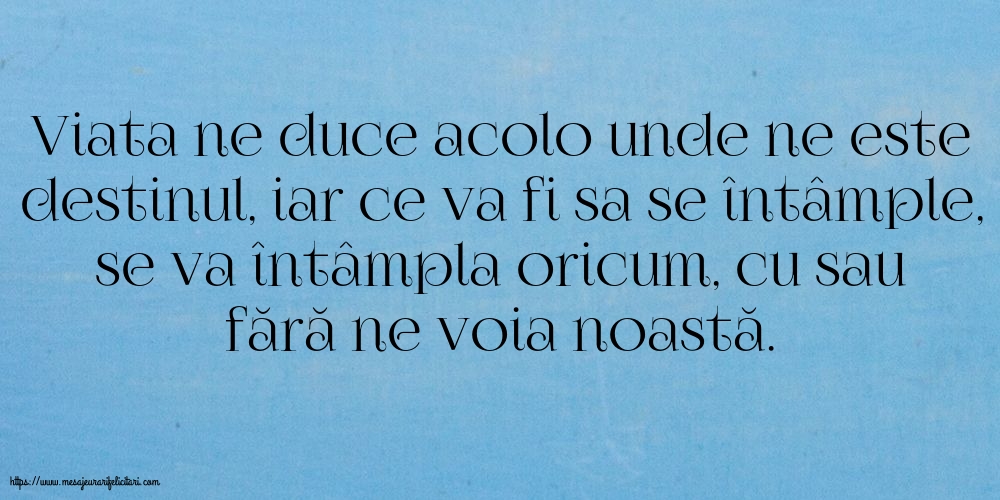 Familie Viata ne duce acolo unde ne este destinul
