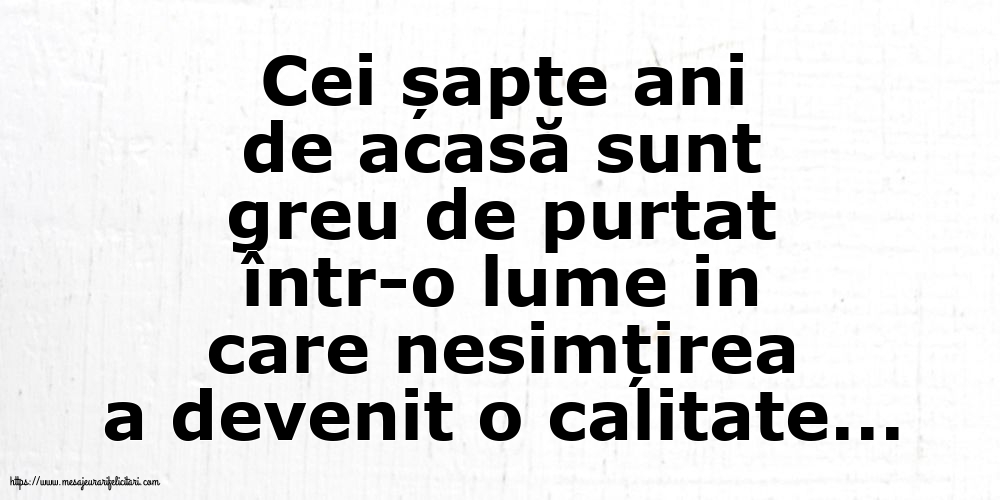 Familie Cei șapte ani de acasă
