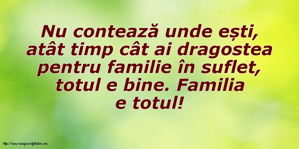 Familie Familia e totul!