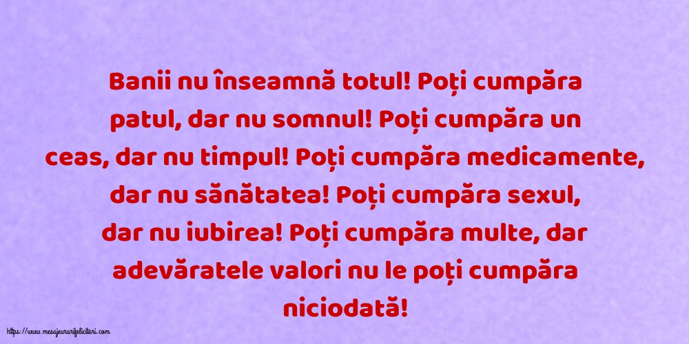 Familie Banii nu înseamnă totul!