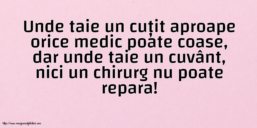 Familie Unde taie un cuțit aproape orice medic poate coase