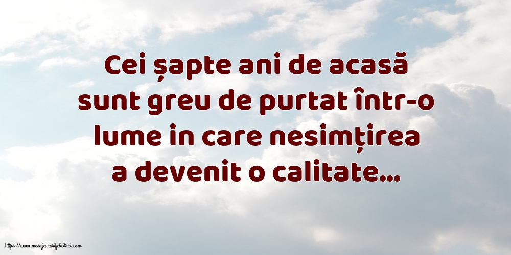 Familie Cei șapte ani de acasă