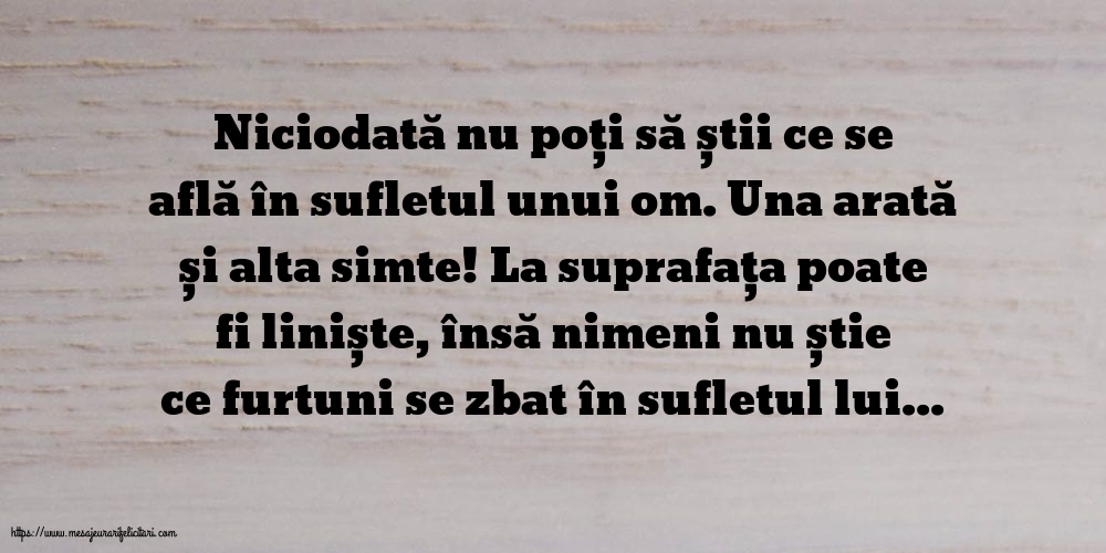 Familie Niciodată nu poți să știi ce se află în sufletul unui om