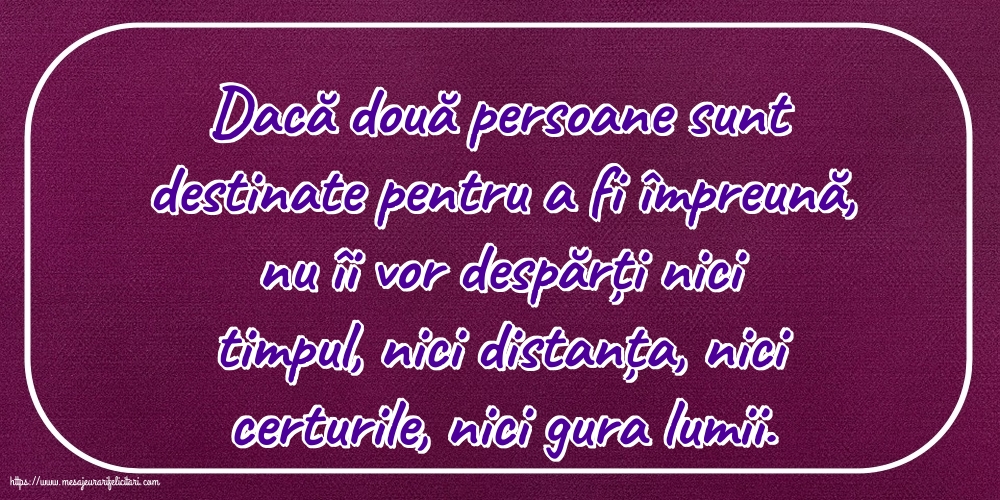 Familie Dacă două persoane sunt destinate pentru a fi împreună