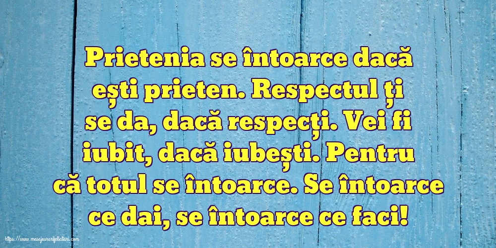Familie Se întoarce ce dai, se întoarce ce faci!