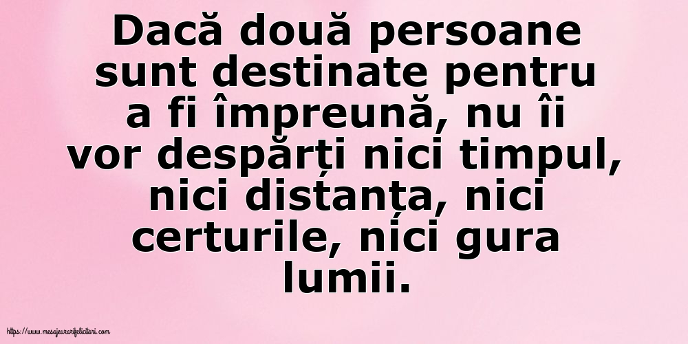 Familie Dacă două persoane sunt destinate pentru a fi împreună