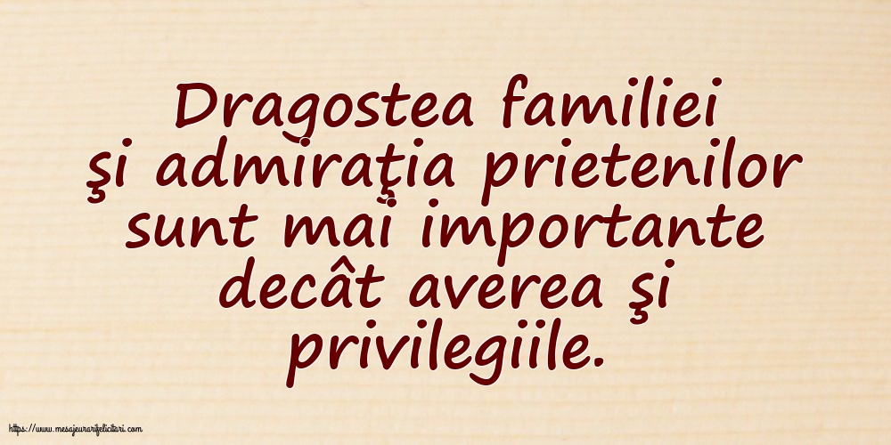 Familie Dragostea familiei şi admiraţia prietenilor