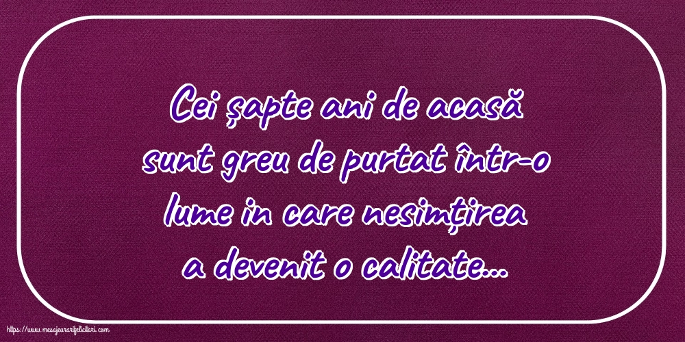 Familie Cei șapte ani de acasă