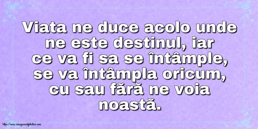 Familie Viata ne duce acolo unde ne este destinul