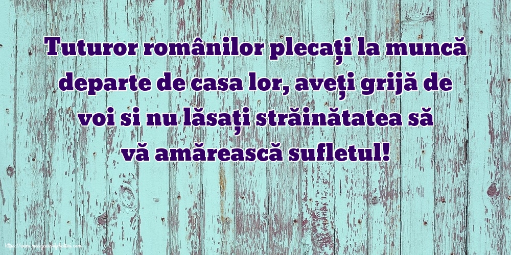 Familie Tuturor românilor plecați la muncă