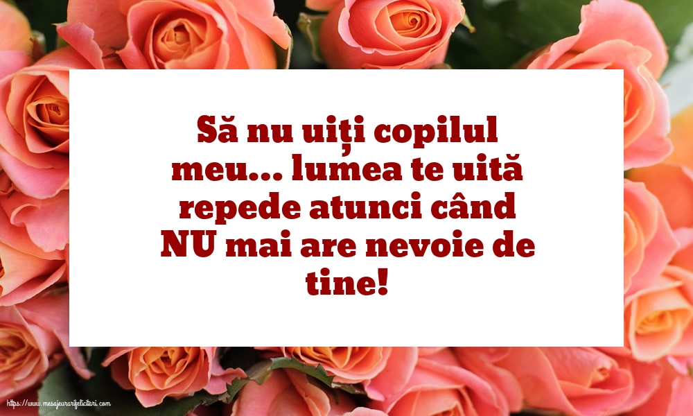 Familie Să nu uiți copilul meu