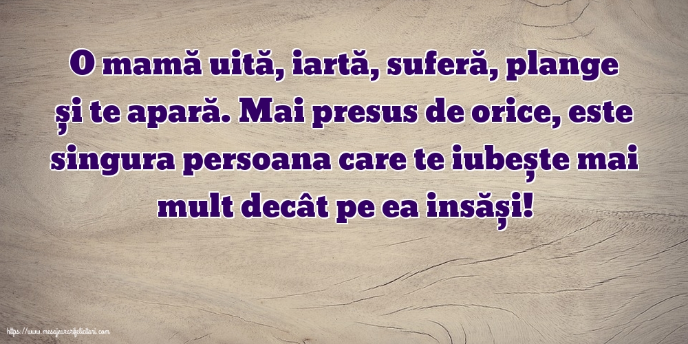 Familie O mamă uită