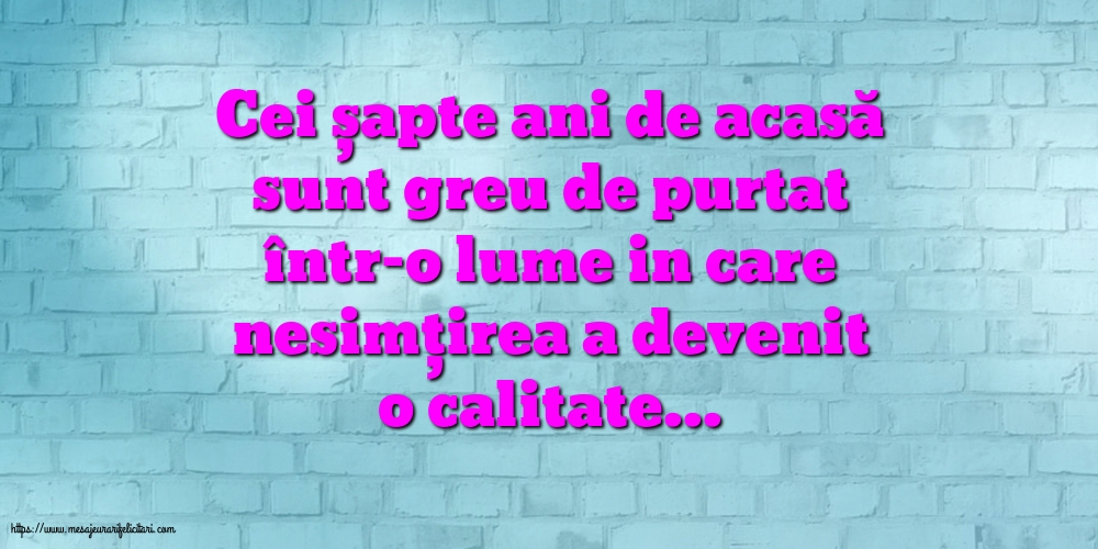 Familie Cei șapte ani de acasă